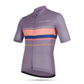Maglia da ciclismo classica viola a maniche corte, vestibilità aerodinamica, design senza tempo | Nomad Vélo