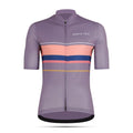 Maglia da ciclismo classica viola a maniche corte, vestibilità aerodinamica, design senza tempo | Nomad Vélo