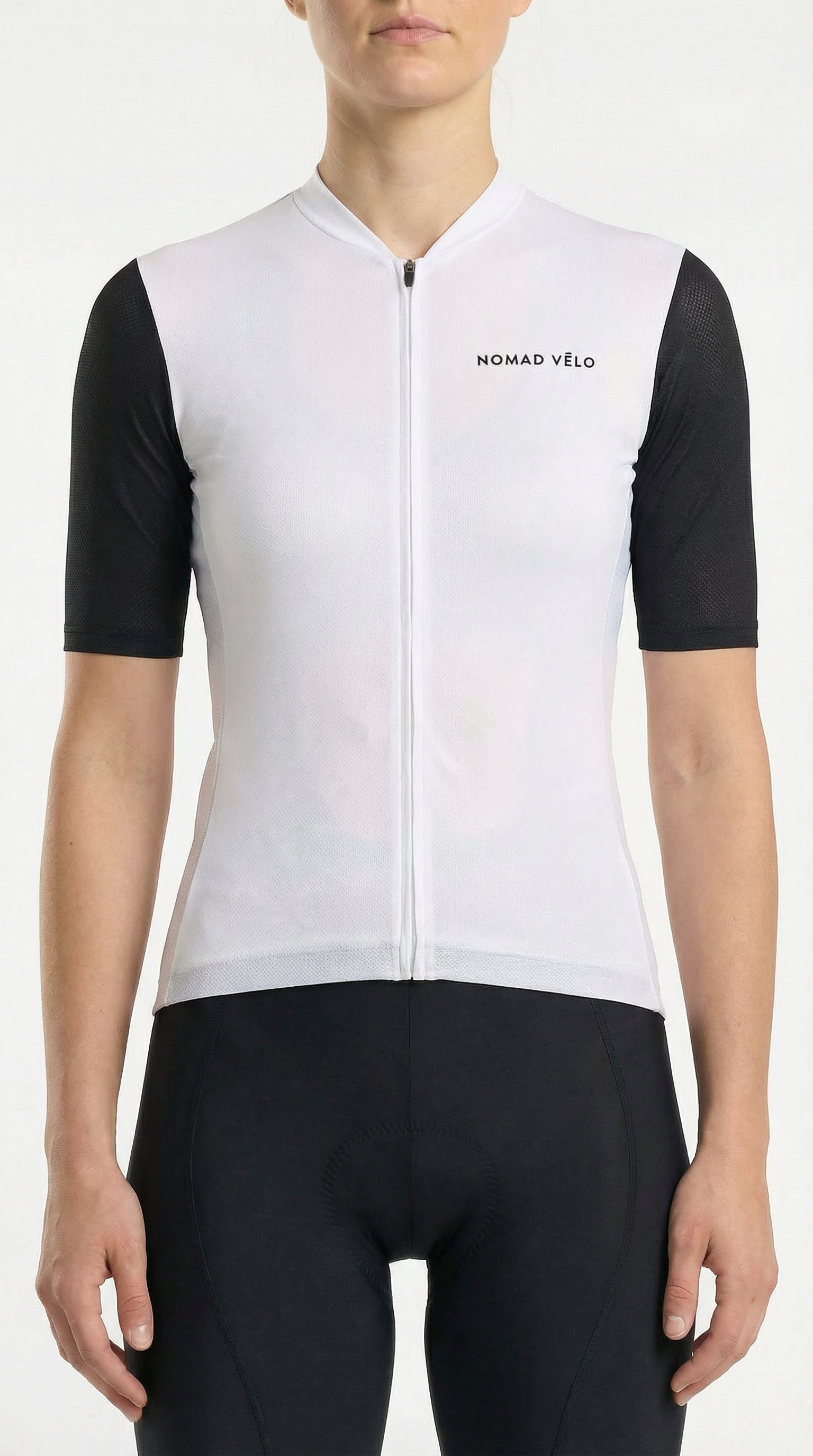 Maglia da ciclismo Panda nera e bianca – Taglio aerodinamico minimalista per lunghe distanze | Nomad Vélo