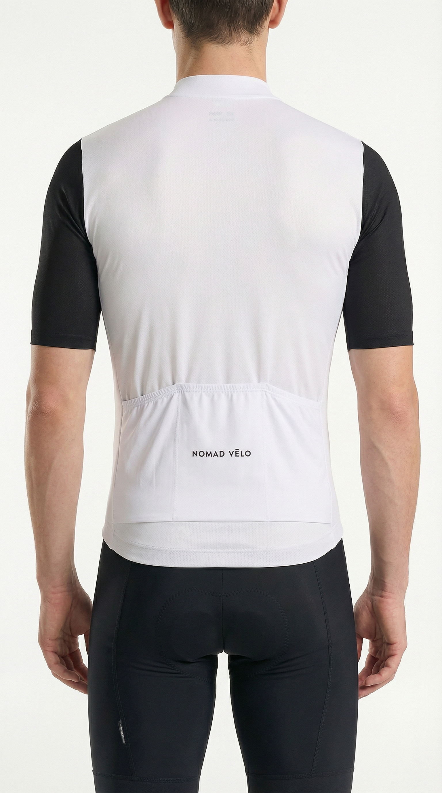 Maglia da ciclismo Panda nera e bianca – Taglio aerodinamico minimalista per lunghe distanze | Nomad Vélo