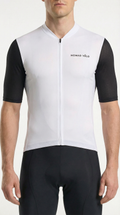 Maglia da ciclismo Panda nera e bianca – Taglio aerodinamico minimalista per lunghe distanze | Nomad Vélo