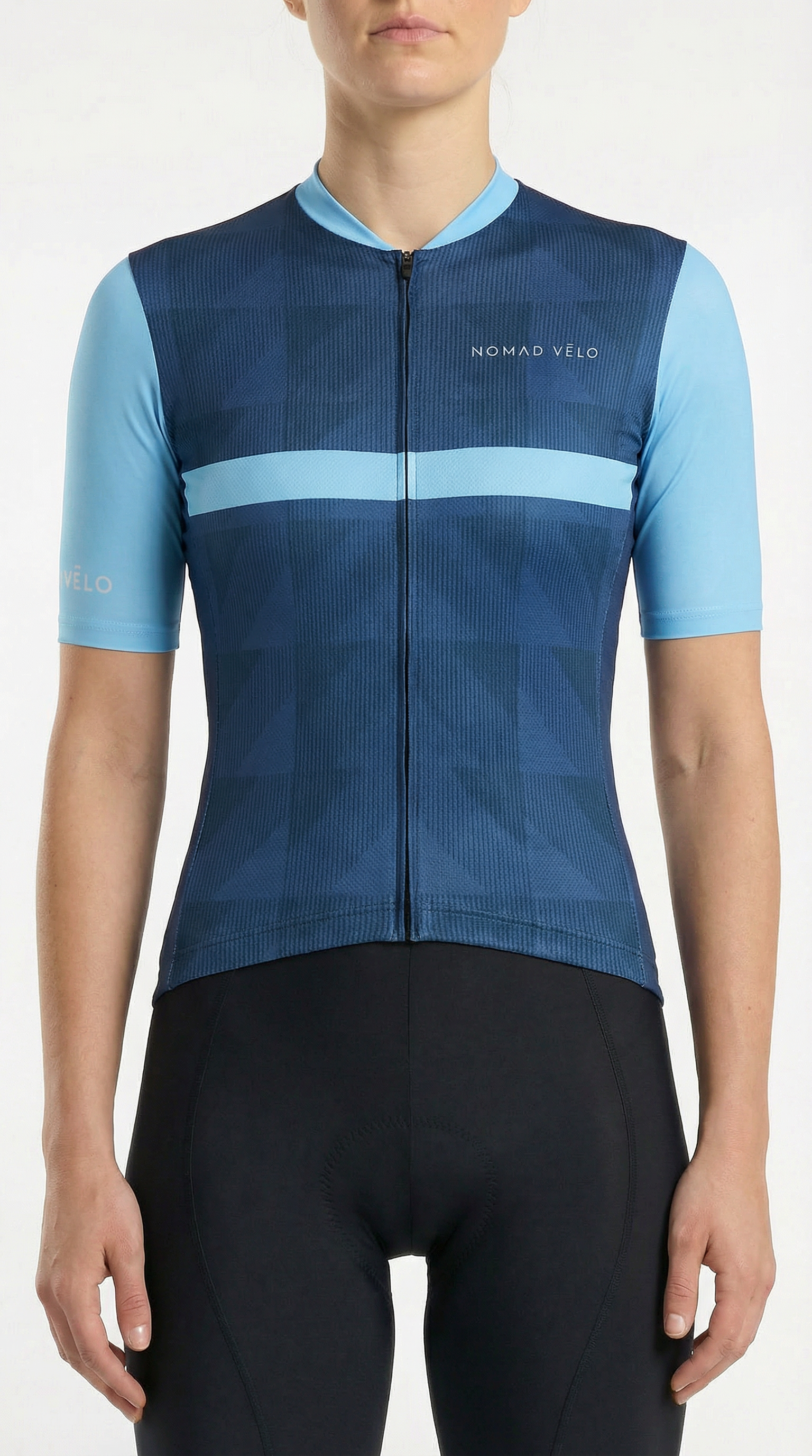 Maglia da ciclismo azzurra – Taglio aerodinamico performante per le uscite con il caldo | Nomad Vélo
