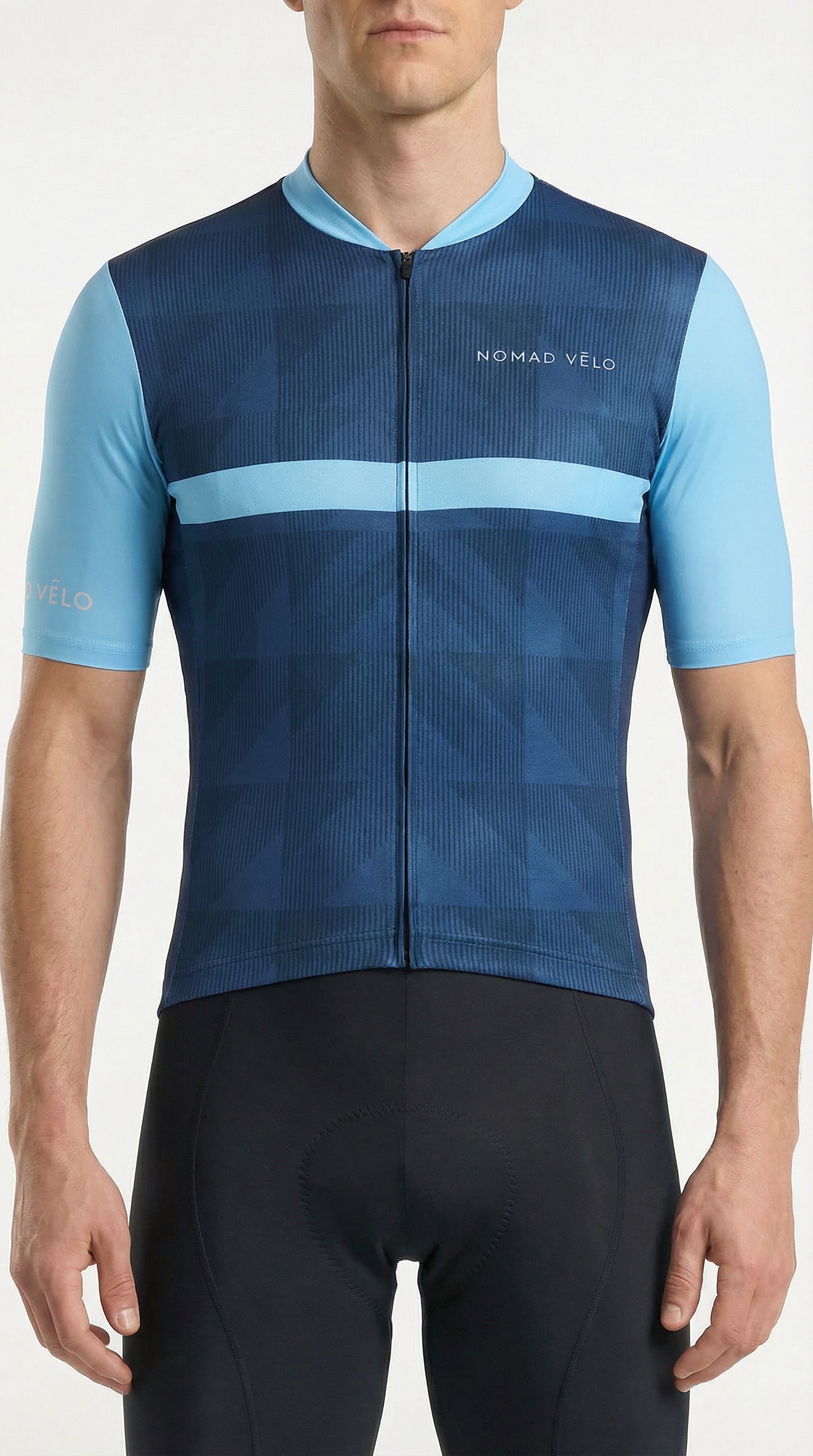 Maglia da ciclismo azzurra – Taglio aerodinamico performante per le uscite con il caldo | Nomad Vélo