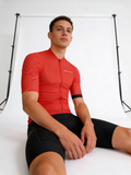 Maglia da ciclismo vermiglio arancione brillante – Vestibilità aerodinamica per gli allenamenti estivi | Nomad Vélo