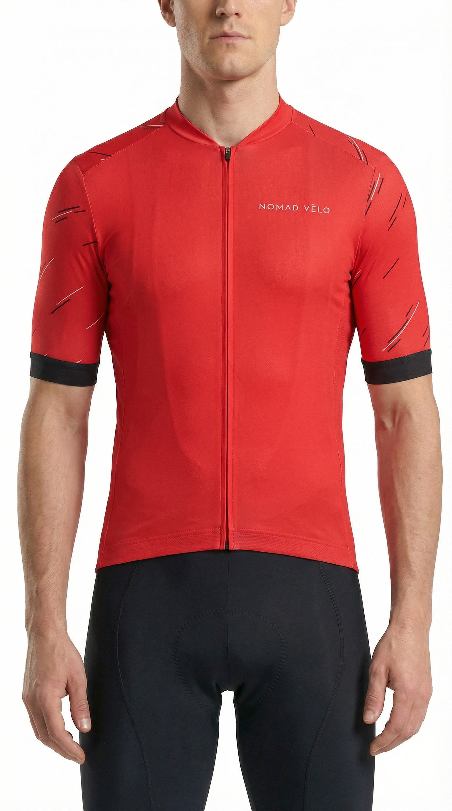 Maglia da ciclismo vermiglio arancione brillante – Vestibilità aerodinamica per gli allenamenti estivi | Nomad Vélo