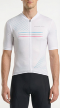 Maglia da ciclismo White League – Vestibilità aerodinamica performante per strada e gare | Nomad Vélo