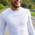 Base Layer bianco – Maglia a maniche lunghe traspirante, vestibilità slim da gara | Nomad Vélo