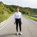 Base Layer bianco – Maglia a maniche lunghe traspirante, vestibilità slim da gara | Nomad Vélo