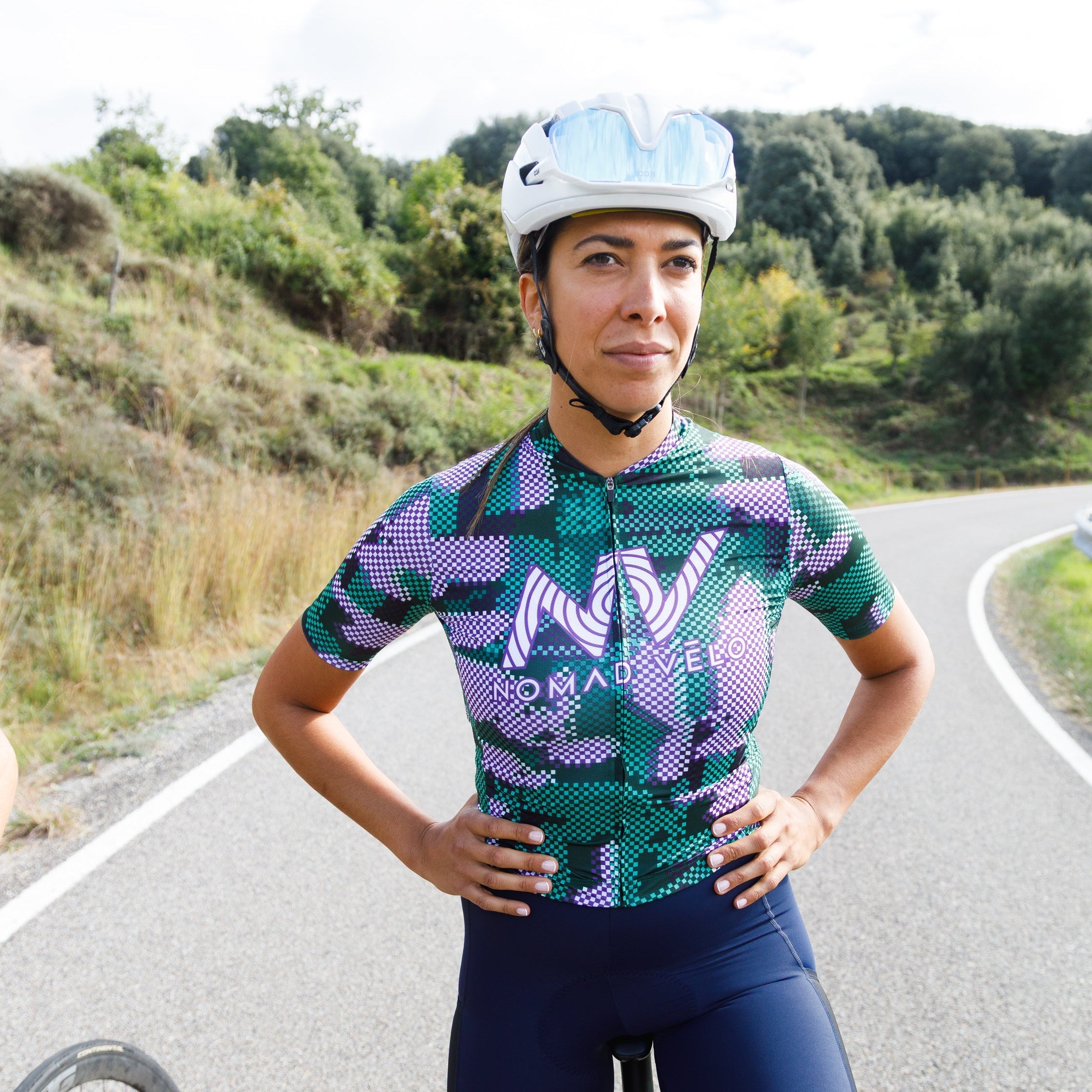 Maglia da ciclismo verde Pro – Manica corta, vestibilità slim, modello Techwave Aero | Nomad Vélo