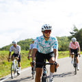 Maglia da ciclismo verde aerodinamica – Maniche corte, vestibilità da gara, motivo geometrico, ideale per pedalate veloci | Nomad Vélo