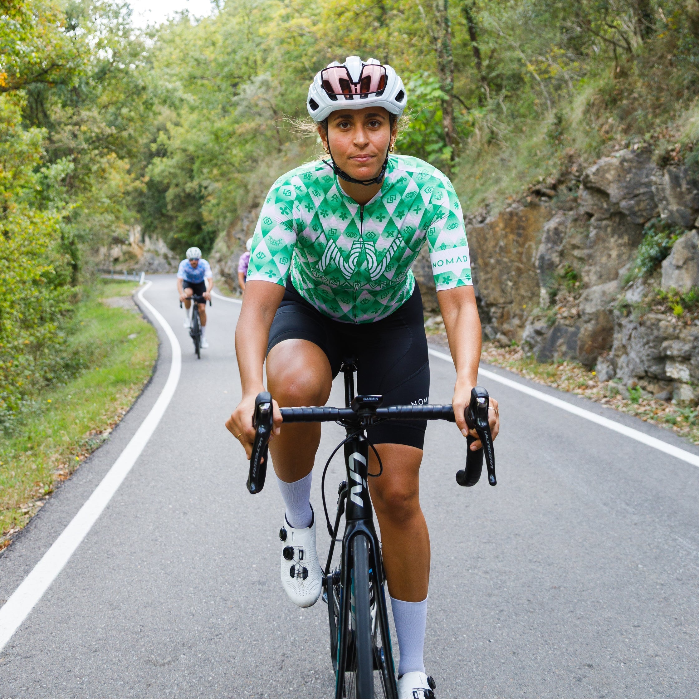 Maglia da ciclismo verde – Race Slim Fit Aero High Performance Road | Nomad Vélo