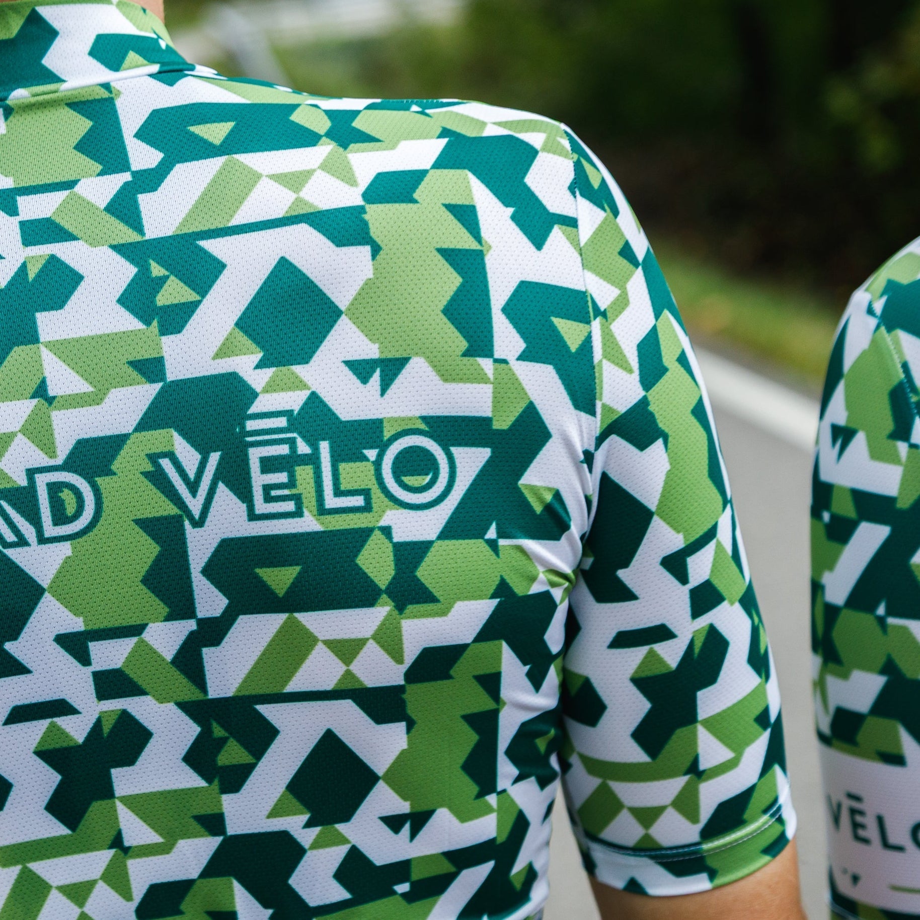 Maglia da ciclismo mimetica verde – Maniche corte, vestibilità aerodinamica | Nomad Vélo
