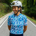 Maglia da ciclismo mimetica blu – Maniche corte, vestibilità aerodinamica | Nomad Vélo
