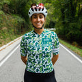 Maglia da ciclismo mimetica verde – Maniche corte, vestibilità aerodinamica | Nomad Vélo