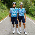 Maglia da ciclismo mimetica blu – Maniche corte, vestibilità aerodinamica | Nomad Vélo