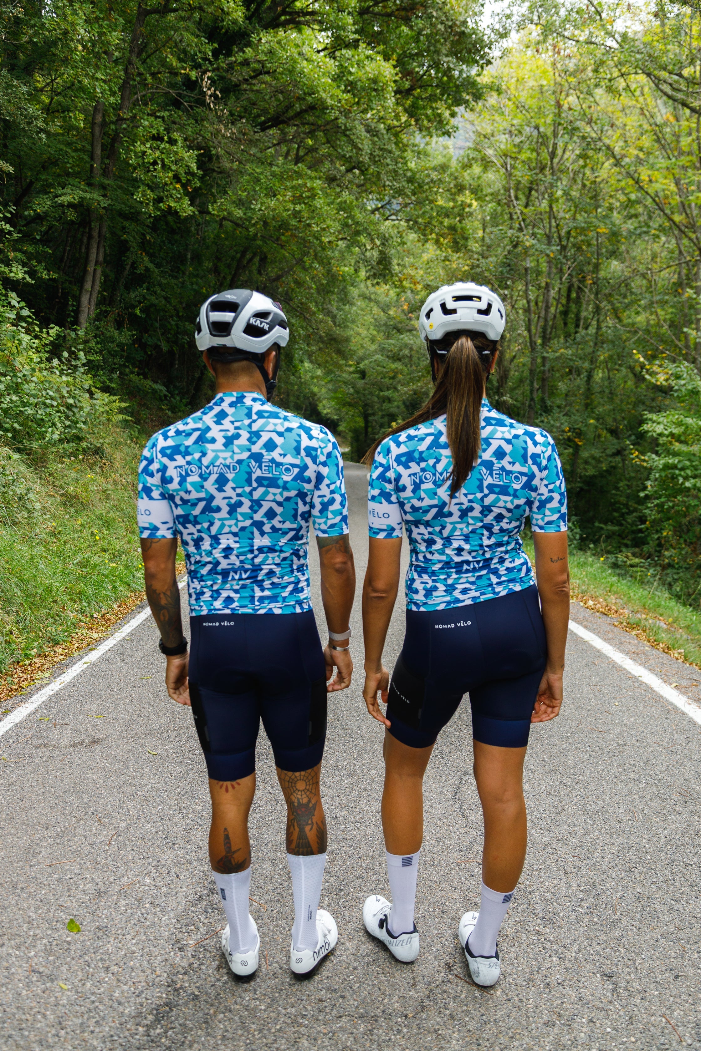 Maglia da ciclismo mimetica blu – Maniche corte, vestibilità aerodinamica | Nomad Vélo