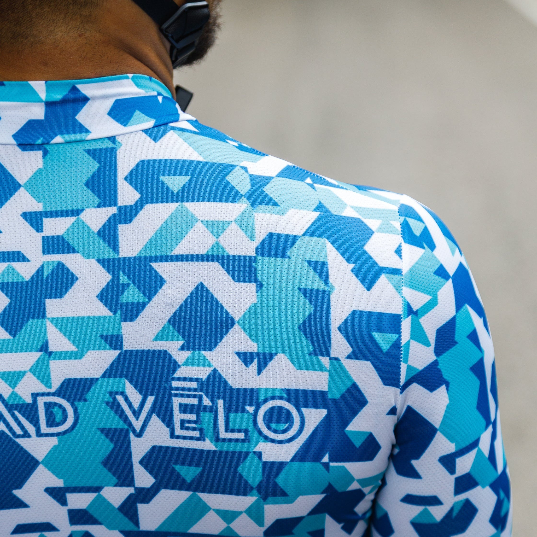 Maglia da ciclismo mimetica blu – Maniche corte, vestibilità aerodinamica | Nomad Vélo