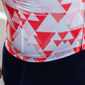 Maglia da ciclismo rossa geometrica – Vestibilità aderente, aerodinamica e veloce | Nomad Vélo