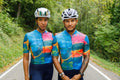 Maglia da ciclismo arancione Artist – Manica corta, vestibilità aderente, stampa colorata | Nomad Vélo