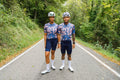 Maglia da ciclismo Blue Pro – Manica corta, vestibilità slim, fantasia aerodinamica Techwave | Nomad Vélo