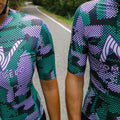 Maglia da ciclismo verde Pro – Manica corta, vestibilità slim, modello Techwave Aero | Nomad Vélo