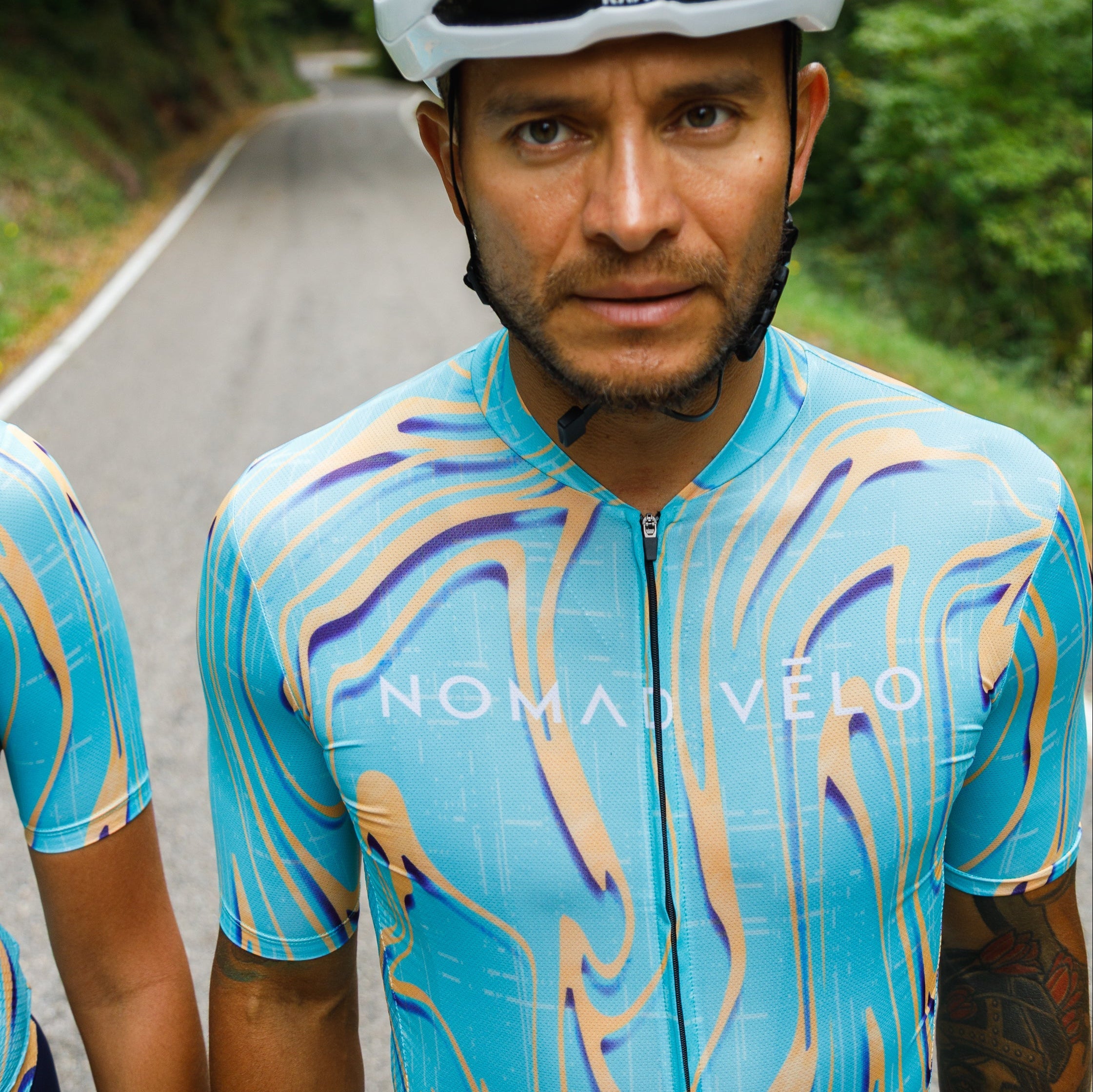 Maglia da ciclismo Pro verde/gialla a maniche corte, vestibilità slim, Neon Ember | Nomad Vélo