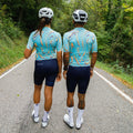 Maglia da ciclismo Pro verde/gialla a maniche corte, vestibilità slim, Neon Ember | Nomad Vélo