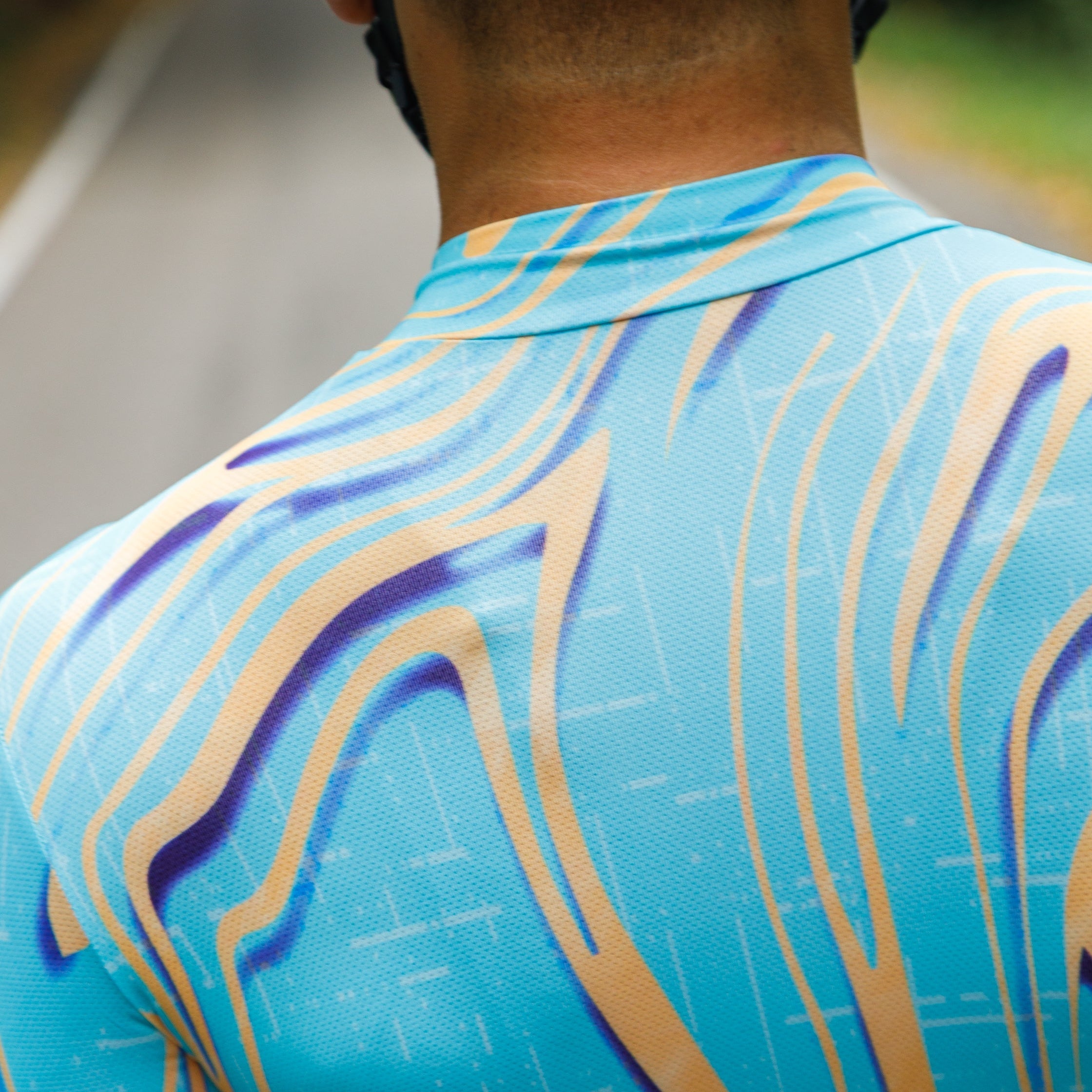 Maglia da ciclismo Pro verde/gialla a maniche corte, vestibilità slim, Neon Ember | Nomad Vélo