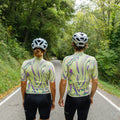 Maglia da ciclismo gialla Pro – Manica corta, vestibilità slim, fantasia Neon Ember | Nomad Vélo