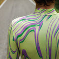 Maglia da ciclismo gialla Pro – Manica corta, vestibilità slim, fantasia Neon Ember | Nomad Vélo