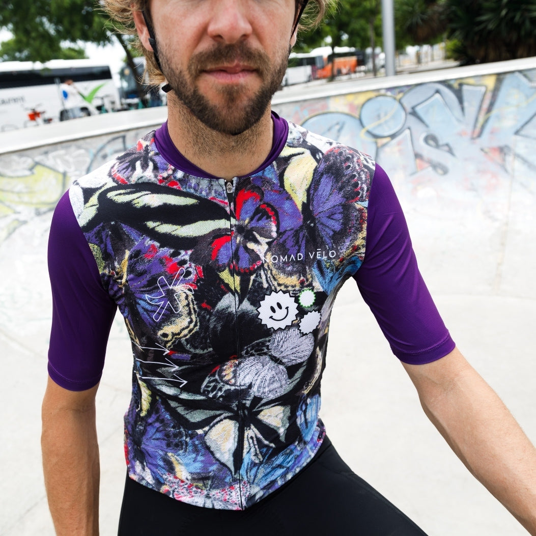 Maglia da ciclismo Cosmik – Maniche corte, vestibilità aerodinamica, motivo a stelle, design audace | Nomad Vélo