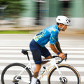 Pantaloncini da ciclismo blu navy con bretelle – Fondello imbottito ad alte prestazioni, pronto per la gara | Nomad Vélo