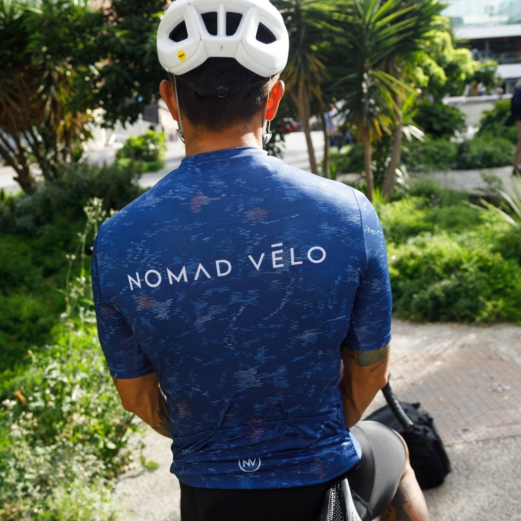 Maglia da ciclismo Ocean Blue – Manica corta, vestibilità aerodinamica, estiva, per prestazioni su strada | Nomad Vélo