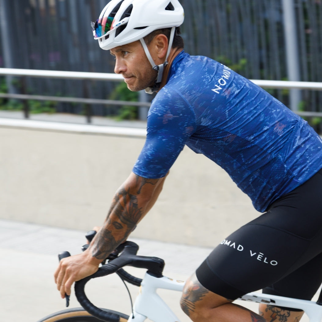 Maglia da ciclismo Ocean Blue – Manica corta, vestibilità aerodinamica, estiva, per prestazioni su strada | Nomad Vélo