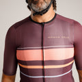 Maglia da ciclismo classica bordeaux – Manica corta, aerodinamica, comoda, per lunghe pedalate e resistenza | Nomad Vélo