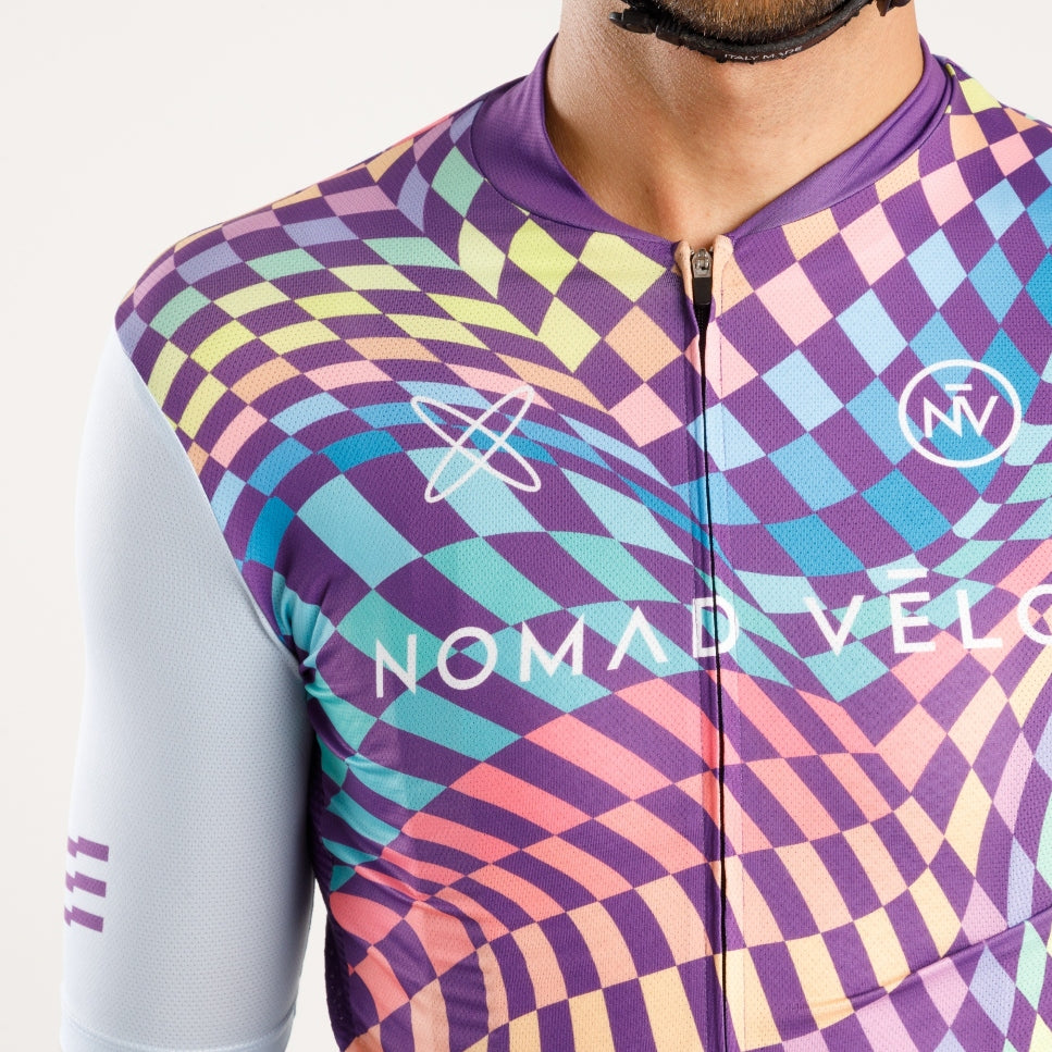 Maglia da ciclismo Spiral – Manica corta, vestibilità aerodinamica, design grafico performante | Nomad Vélo