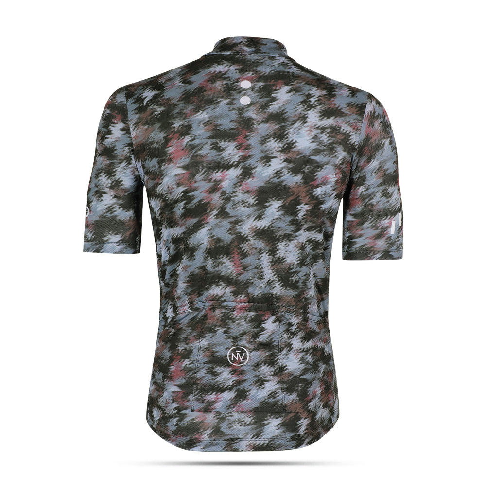 Maglia da ciclismo Distortion – Manica corta, vestibilità aerodinamica, stampa ottica, design ad impatto | Nomad Vélo