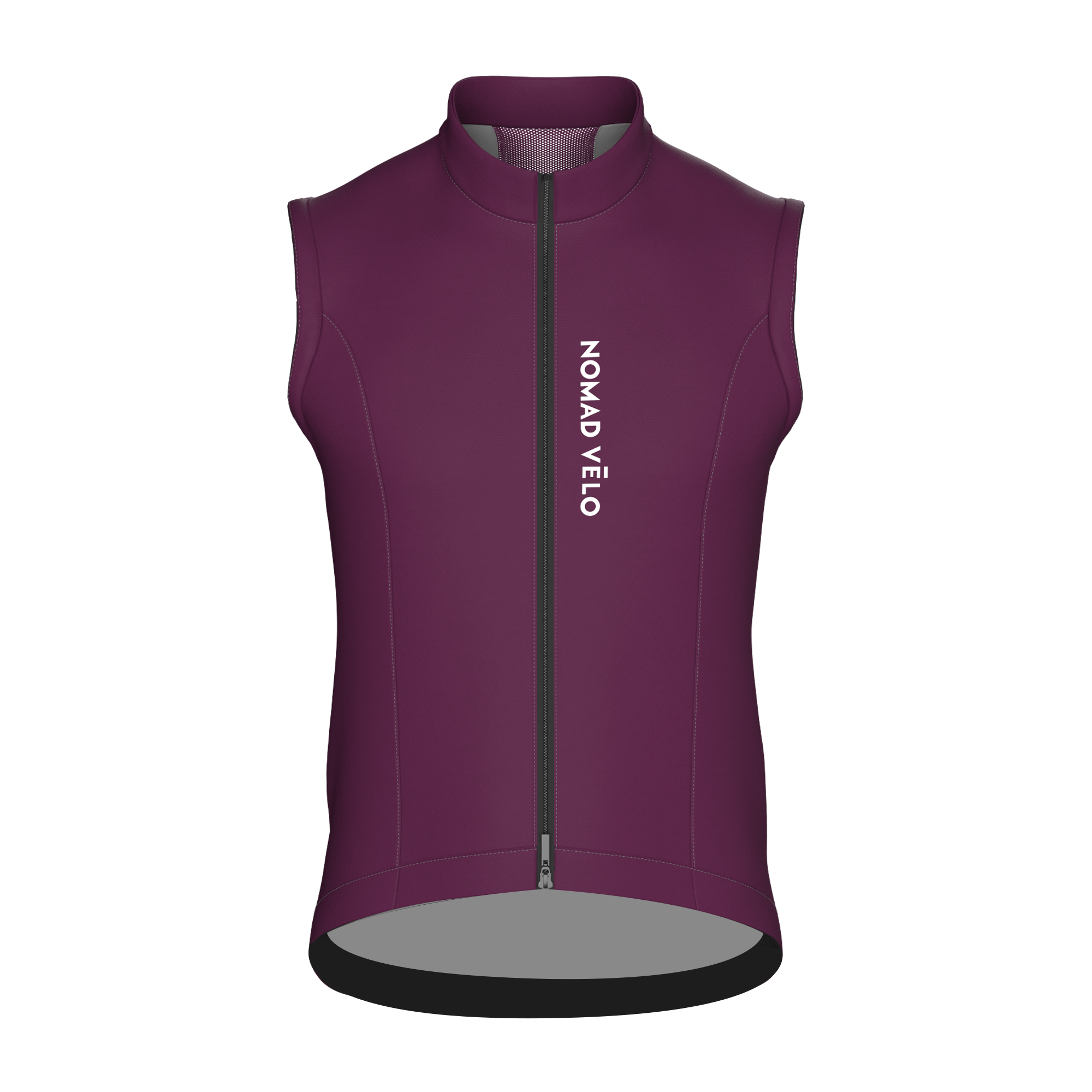 Gilet da ciclismo antivento Nomad color bordeaux