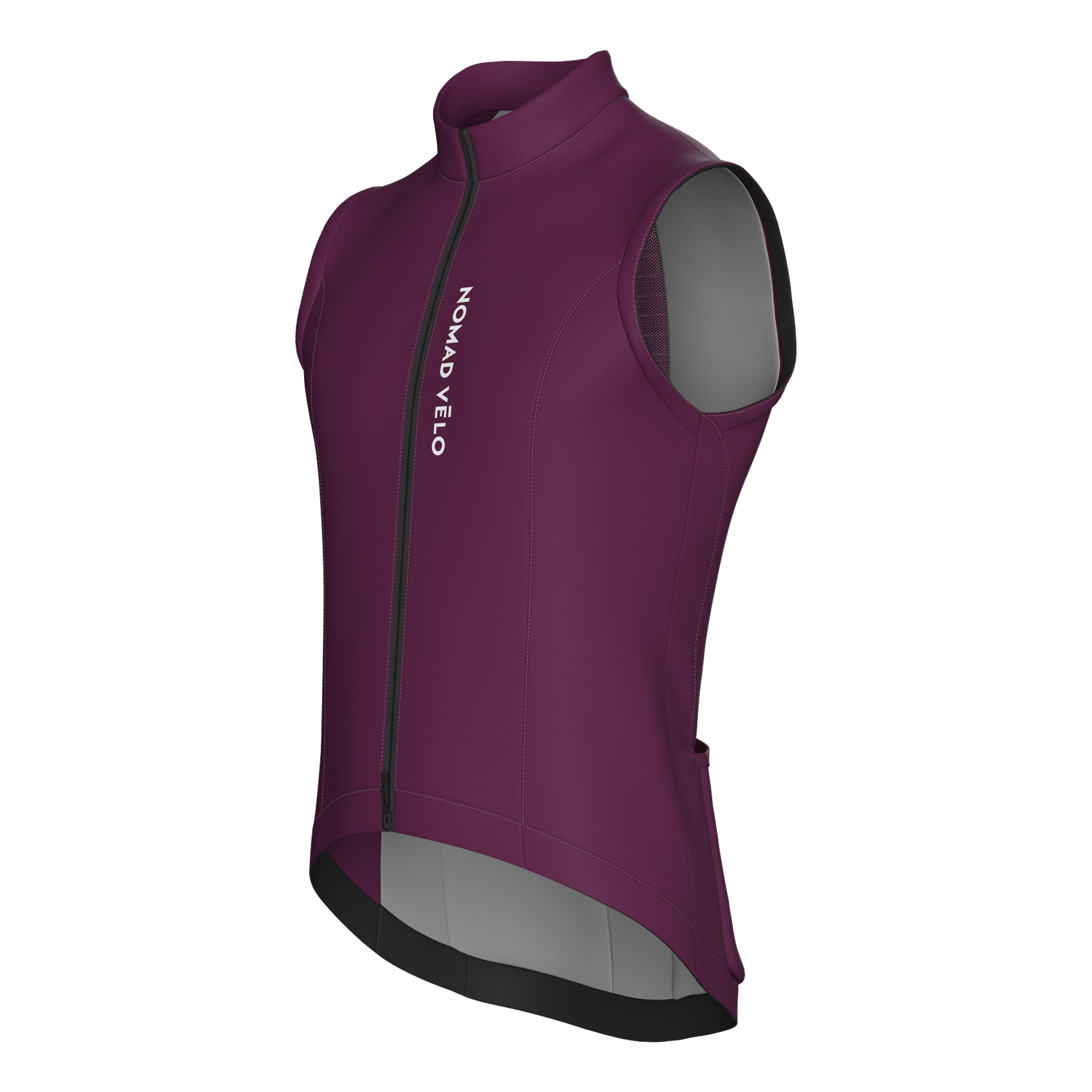 Gilet da ciclismo antivento Nomad color bordeaux