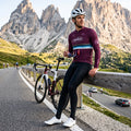Maglia da ciclismo Meridian color melanzana – Maglia a maniche lunghe da gara
