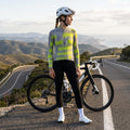 Maglia da ciclismo Rush Citron a maniche lunghe, vestibilità da gara