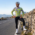 Maglia da ciclismo Rush Citron a maniche lunghe, vestibilità da gara