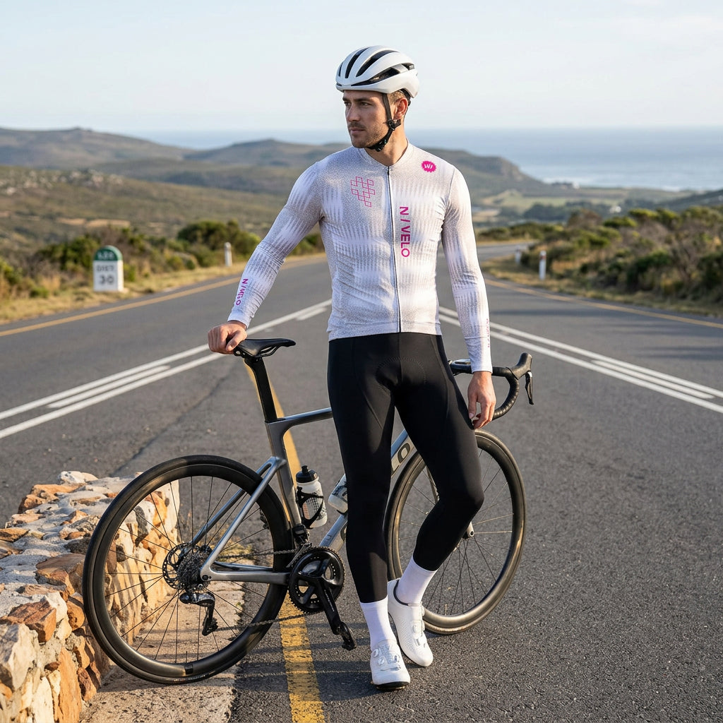 Maglia da ciclismo Rush Pearl a maniche lunghe, vestibilità da gara