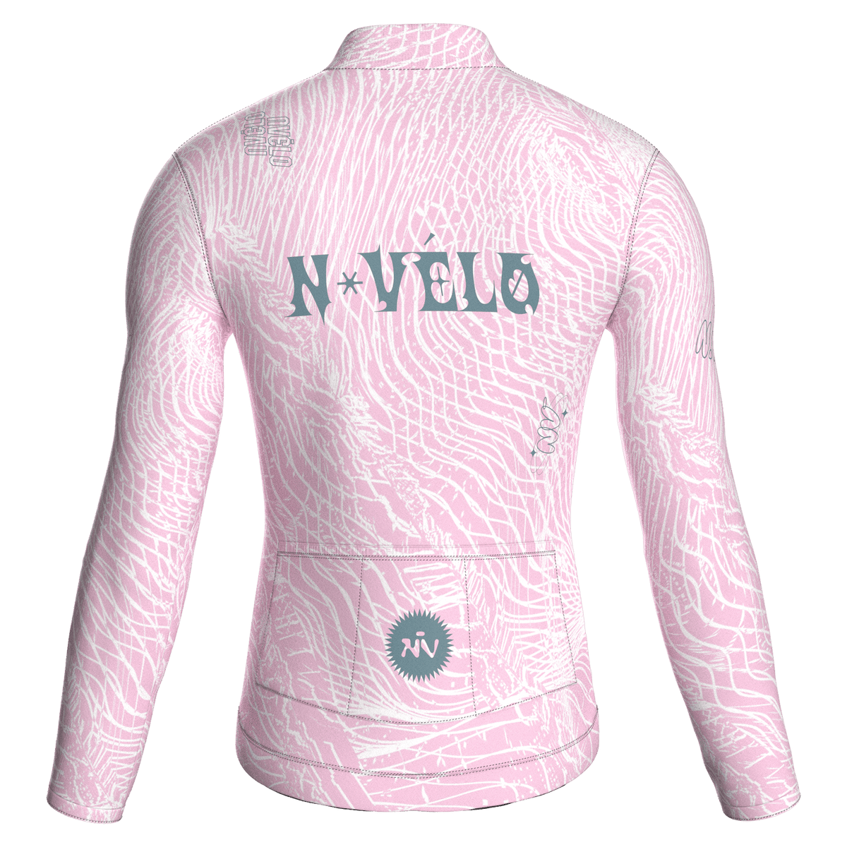 Maglia a maniche lunghe rosa Coco | Nomade Velo