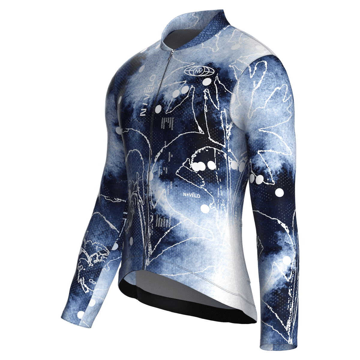Maglia da ciclismo Bloom Indigo a maniche lunghe, vestibilità da gara