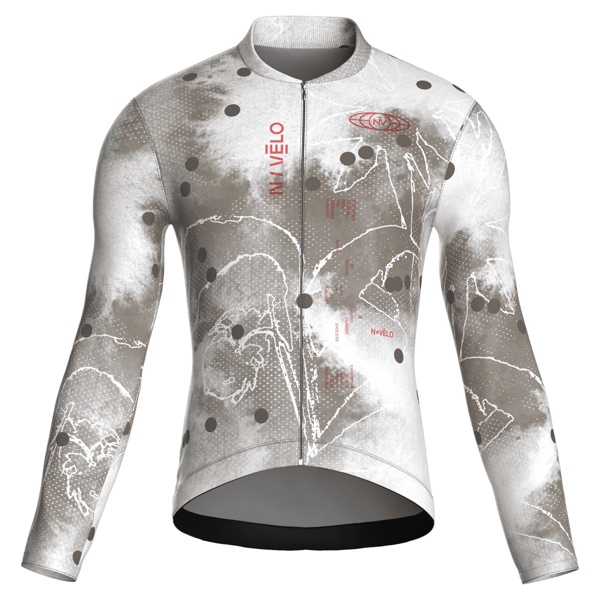 Maglia da ciclismo Bloom Chalk a maniche lunghe, vestibilità da gara