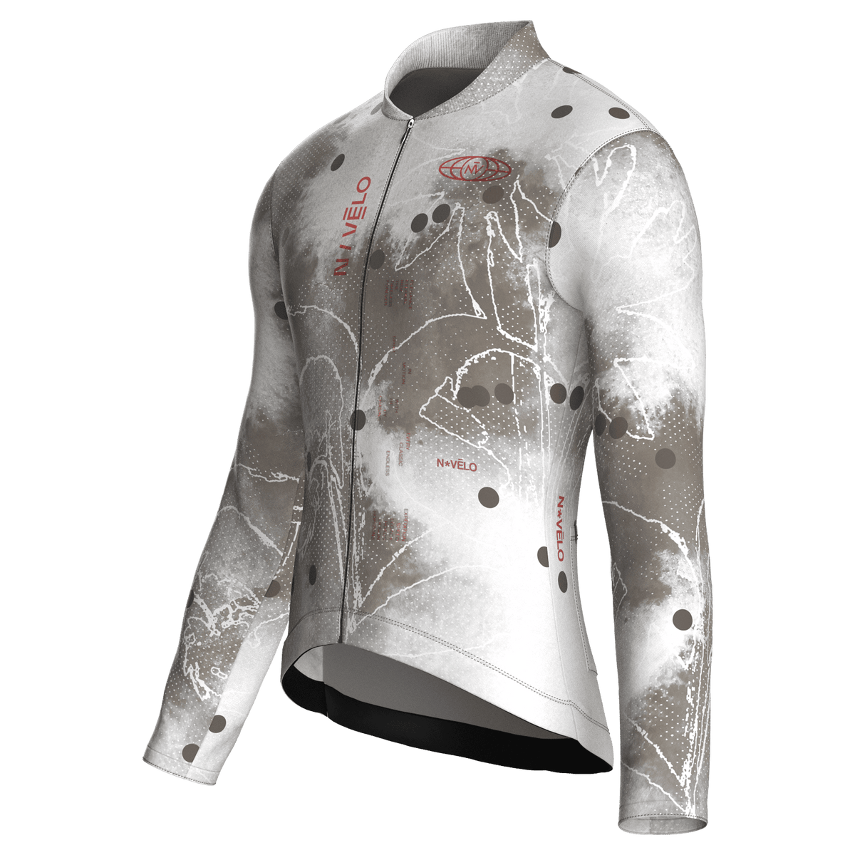 Maglia da ciclismo Bloom Chalk a maniche lunghe, vestibilità da gara