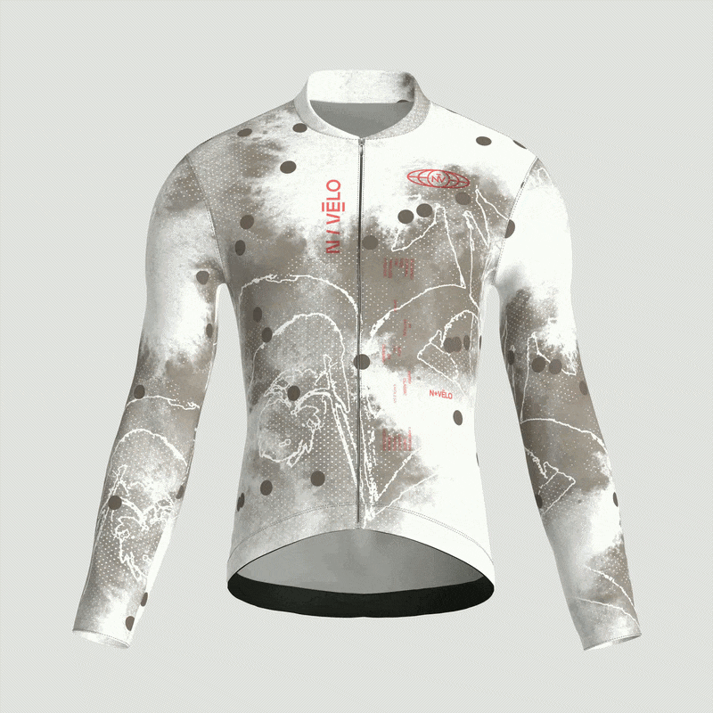 Maglia da ciclismo Bloom Chalk a maniche lunghe, vestibilità da gara