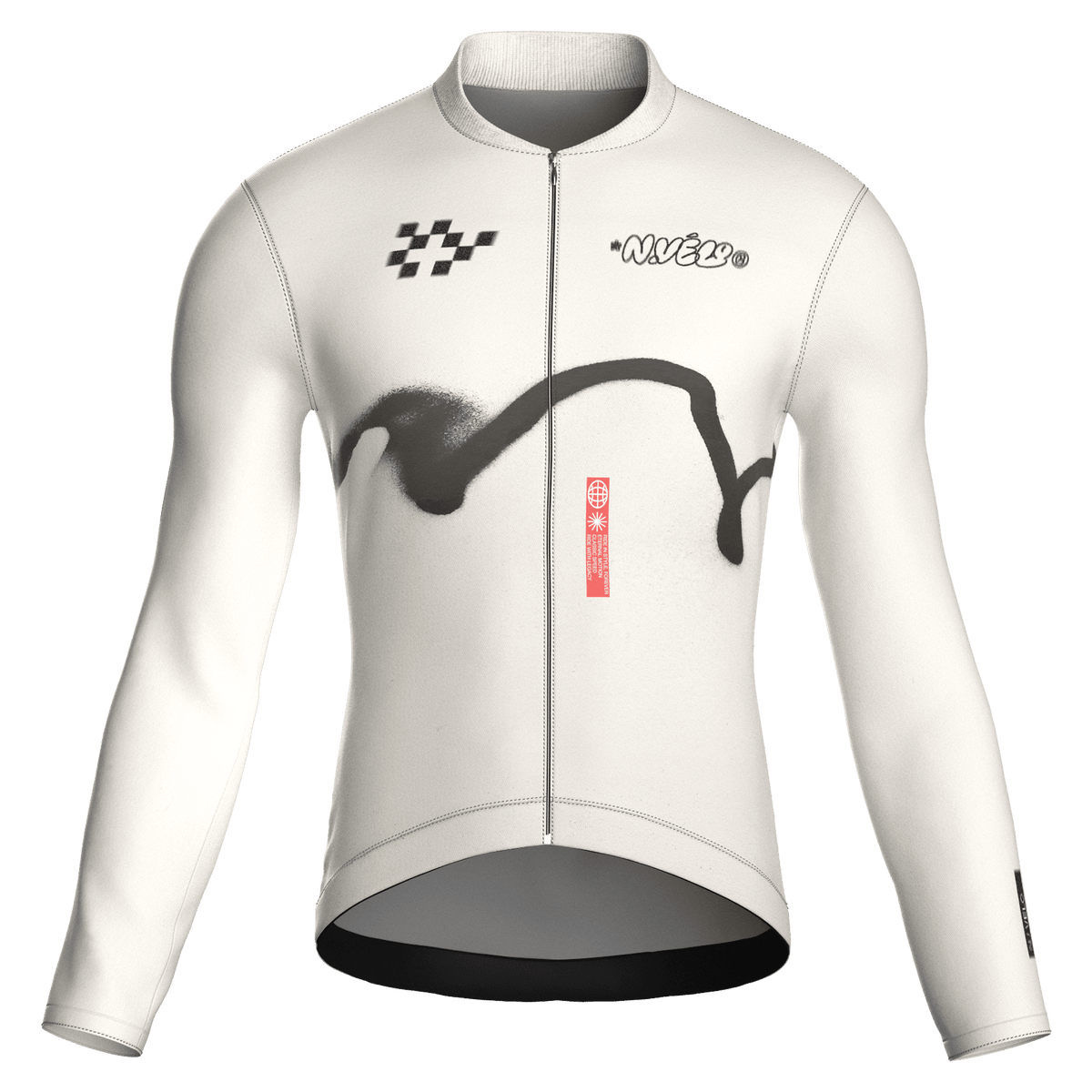 Maglia da ciclismo Haze Chalk a maniche lunghe, vestibilità da gara