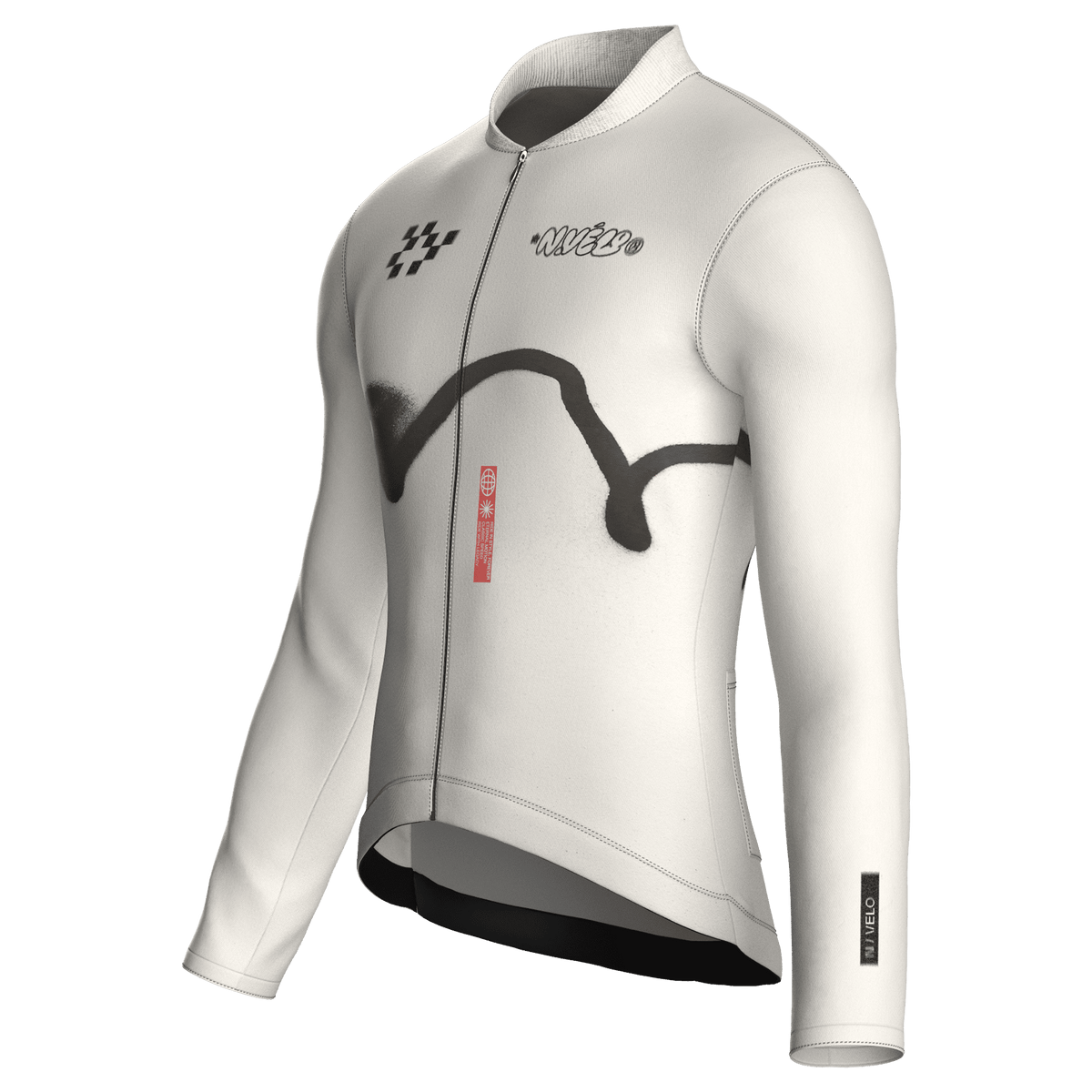 Maglia da ciclismo Haze Chalk a maniche lunghe, vestibilità da gara